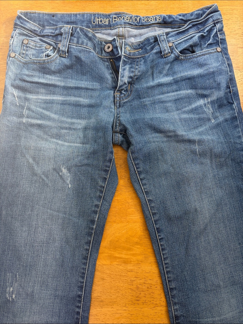 Vintage Low Rise Urban Behavior Jeans - Classic Blue Denim Jeans